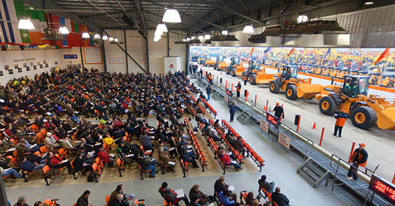 Heavy equipment selling at a Ritchie Bros. auction