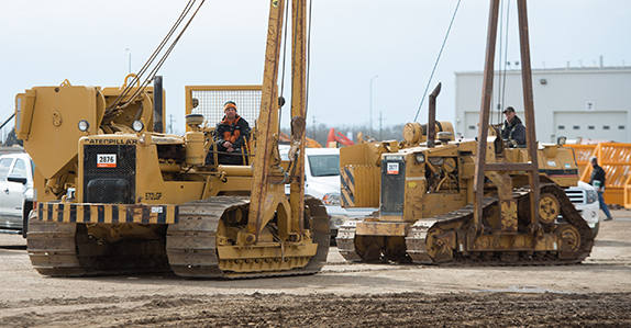 Pipe layers ready to sell at our Edmonton, Alberta auction in April 2015 Pipe layers ready to sell at our Edmonton, Alberta auction in April 2015