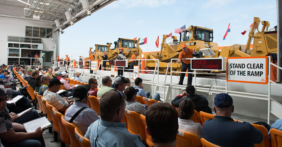 The auction theater and ramp